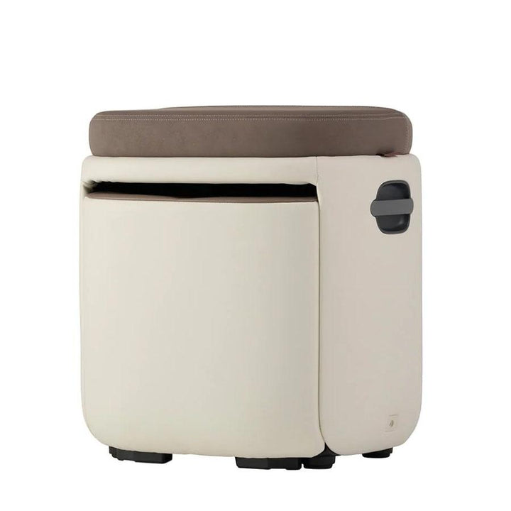 Human Touch Reveal Ottoman Massager front angled view with foot massager stowed - Wish Rock Relaxation