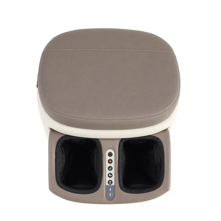 Human Touch Reveal Ottoman Massager top view opened showing foot wells - Wish Rock Relaxation
