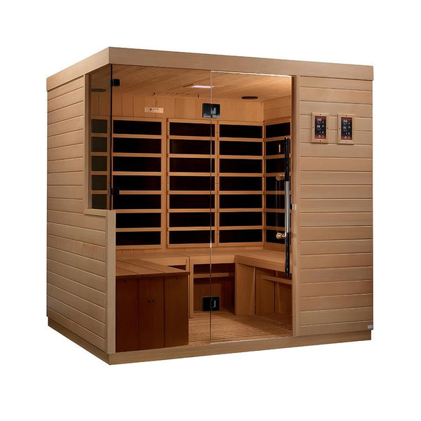 Dynamic La Sagrada 6-person Ultra Low EMF FAR Infrared Sauna - Canadian Hemlock - Wish Rock Relaxation