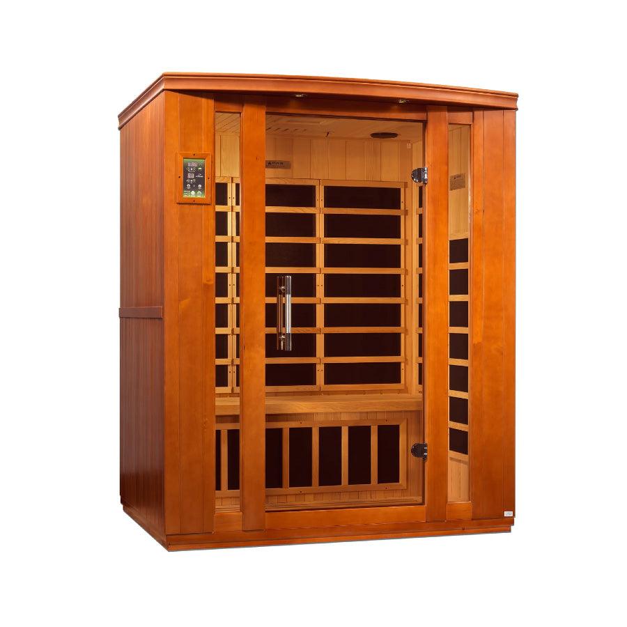 Dynamic Bellagio 3-Person Low EMF FAR Infrared Sauna - Canadian Hemlock - Wish Rock Relaxation