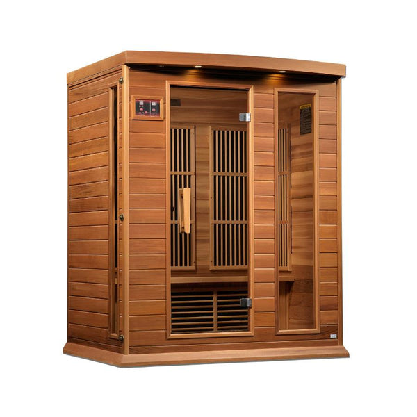 Maxxus "Montilemar Edition" 3 Person Near Zero EMF FAR Infrared Sauna - Canadian Red Cedar - Wish Rock Relaxation