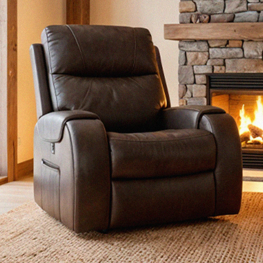 UltraComfort UC478-M Sedona 4 Zone Zero Gravity power lift chair in maple in living room from Wish Rock Relaxation.