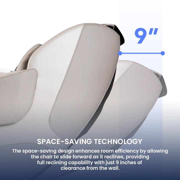 Titan Grande XL 3D Massage Chair with space-saving recline that needs just 9 inches of wall clearance from Wish Rock Relaxation.