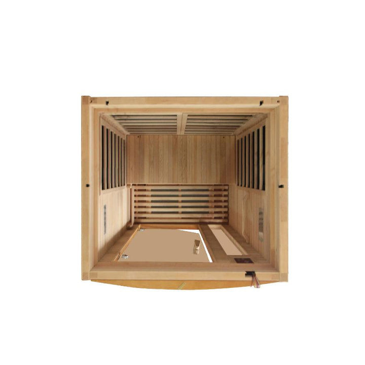 Dynamic Barcelona Elite 1-2 Person Ultra Low EMF FAR Infrared Sauna - Canadian Hemlock - Wish Rock Relaxation