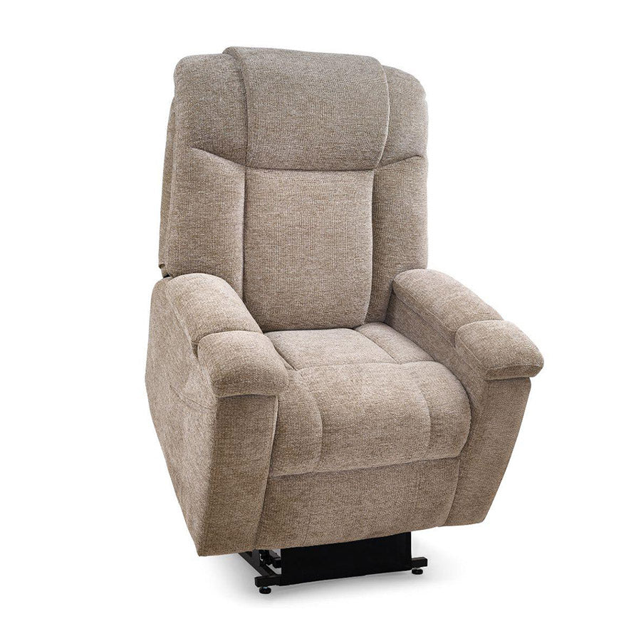 UltraComfort™ UC477 Venice Large 5-Zone Power Lift Chair in stone displayed at a front angle.