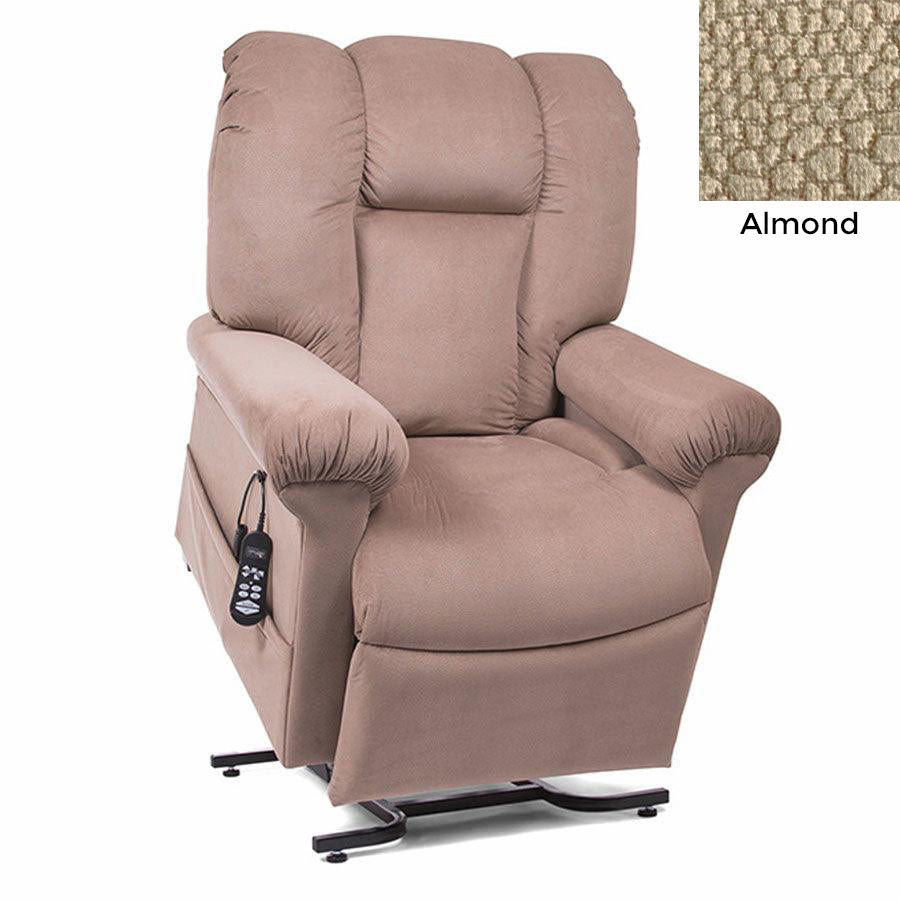 UltraComfort UC520-M Sol Medium Large 2 Zone (375#) Zero Gravity Lift Chair in Scrumptious Fabric Almond