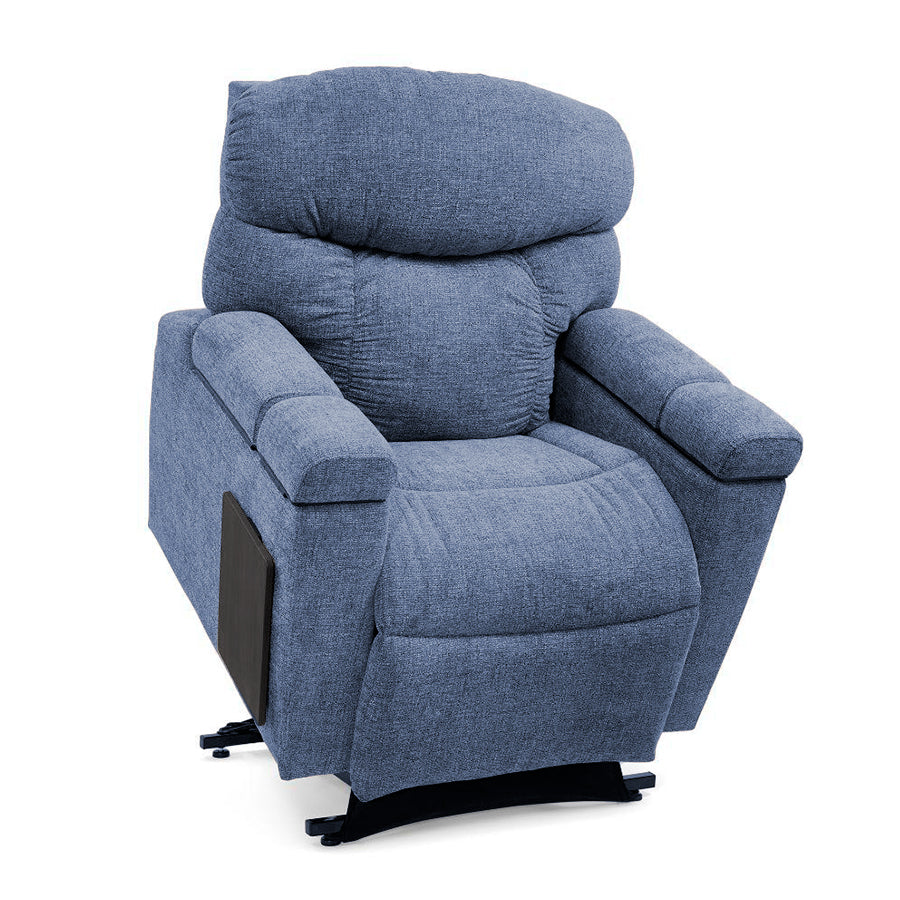 UltraComfort™ UC566 Maya Large 4-Zone Power Lift Chair in midnight with plush upholstery and padded arms.