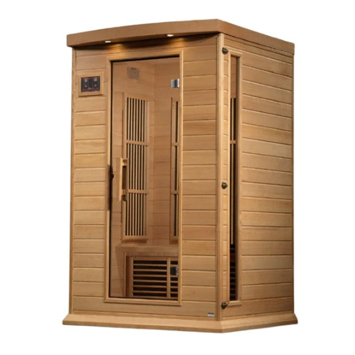 Maxxus 2 Person Low EMF FAR Infrared Sauna - Canadian Hemlock - Wish Rock Relaxation