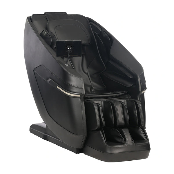 Kyota Zenyu M338 Massage Chair in black viewed from above showing seat, armrests, and leg massage compartments from Wish Rock Relaxation.