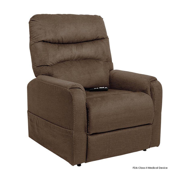 Mega Motion MM-3601 Trio Invigorate 3 Position Lift Chair in Walnut color from Wish Rock Relaxation