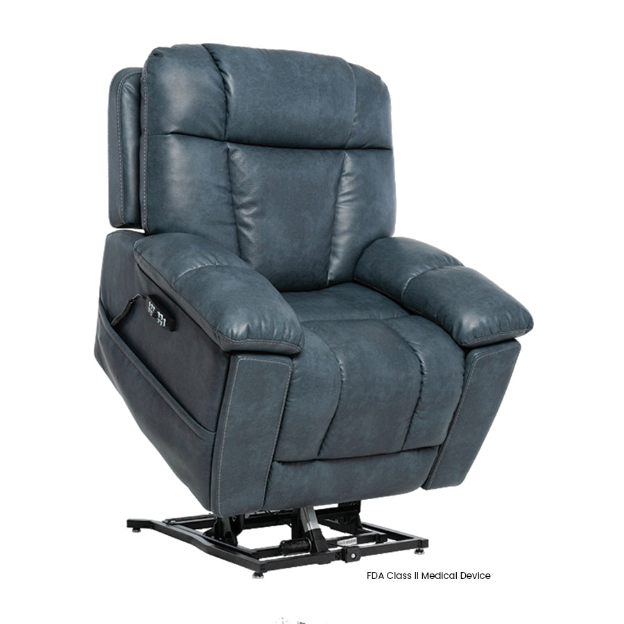 Mega Motion MM-8945 iNFI IMMERSE Lift Chair in slate rising to assist with safe standing support from 
Wish Rock Relaxation