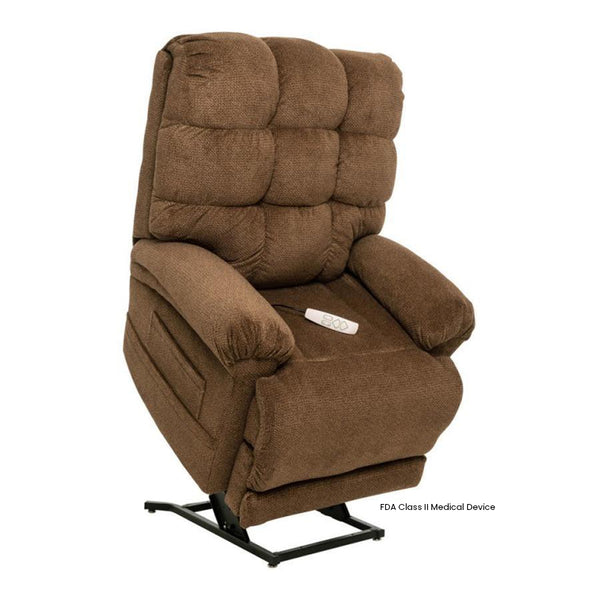 Ultimate Power Recliner Venus NM-1652SO Infinite Position Lift Chair in Nutmeg color showcasing the lift position from Wish Rock Relaxation