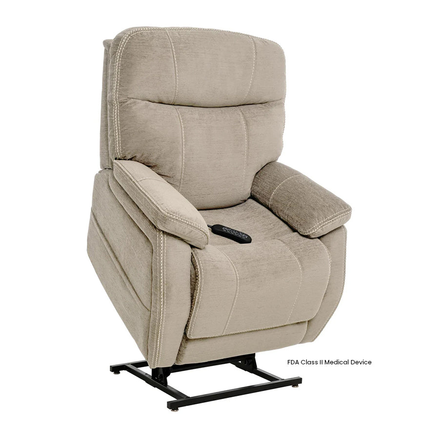 Mega Motion Lay-Flat MM-3710 Infinite Position Lift Chair with 3 Zone Heat System in Natural color
