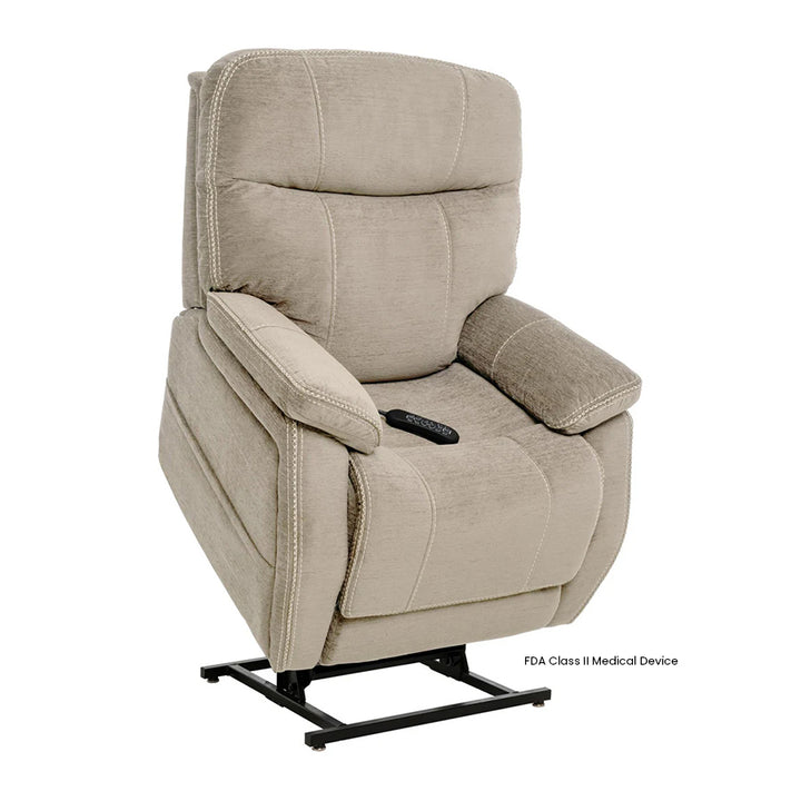 Mega Motion Lay-Flat MM-3710 Infinite Position Lift Chair with 3 Zone Heat System in Natural color