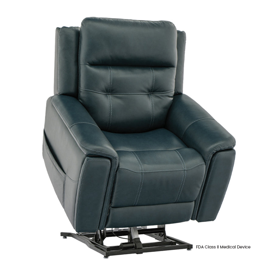 Mega Motion MM-3975 iNFI Elite Infinite Position Leather Lift Chair in Ocean Color