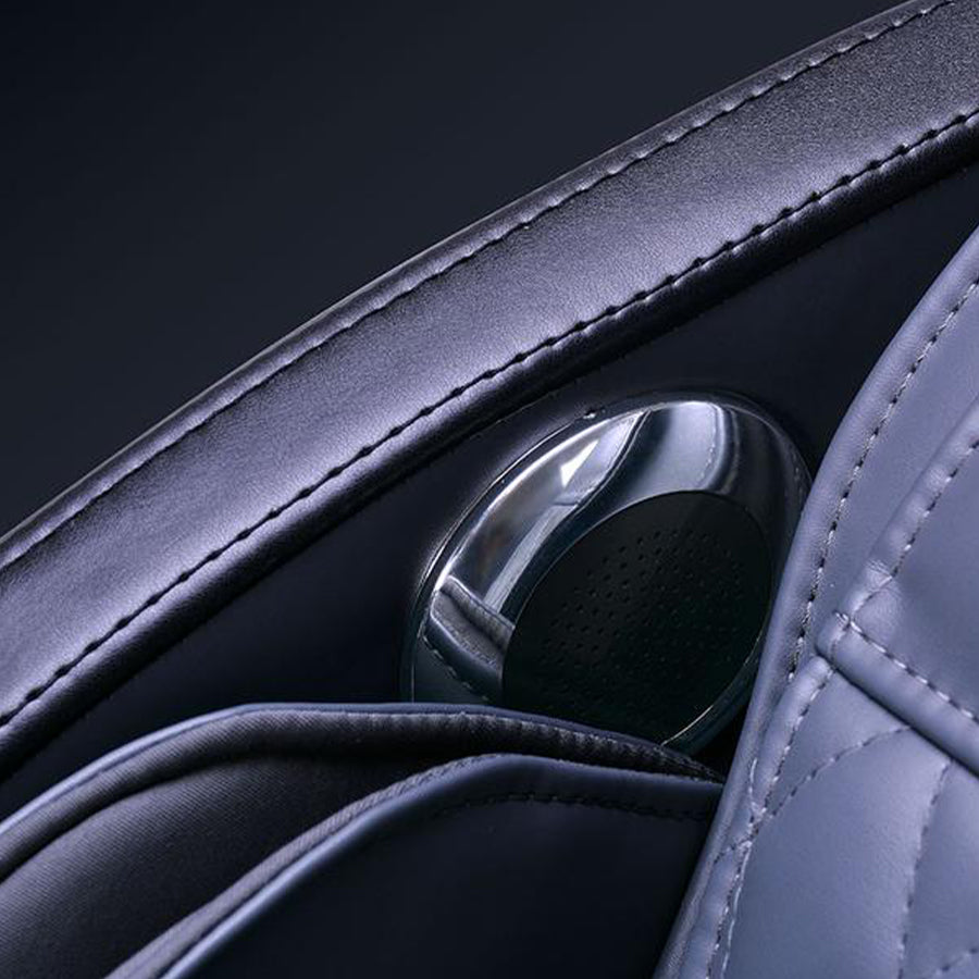 Ergotec ET-150 Neptune Massage Chair close-up of built-in Bluetooth speaker.