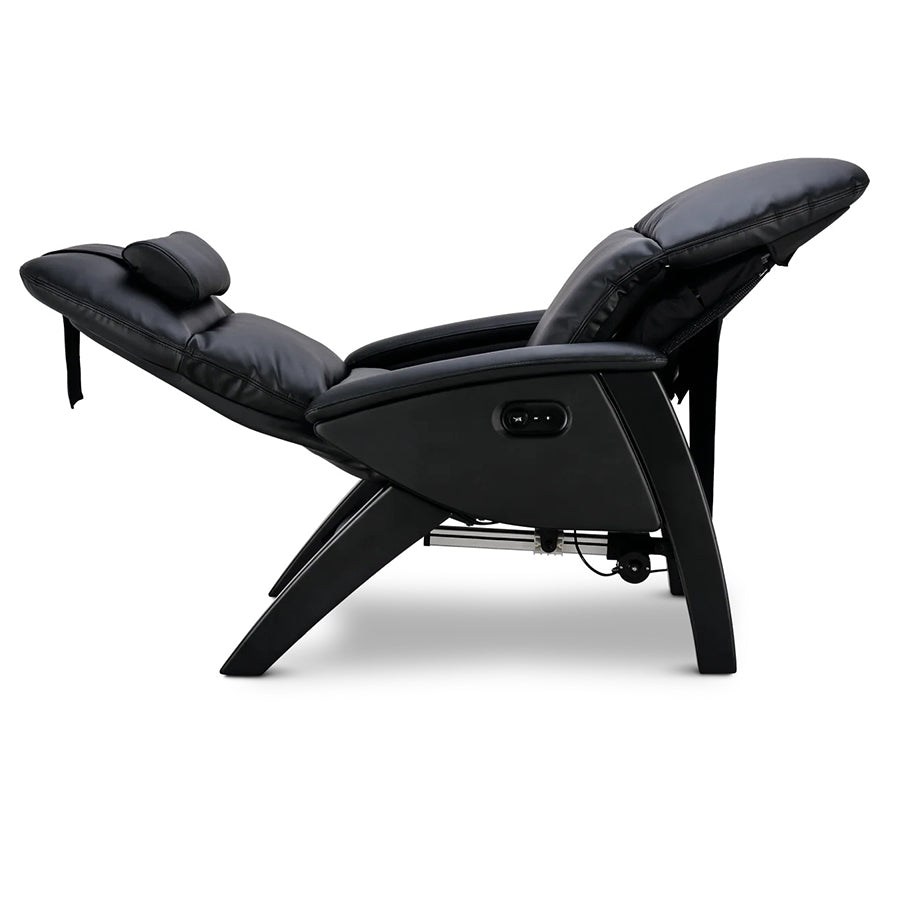 Svago Lite 2 (SV-210) Zero Gravity Recliner Chair in Black Color showcasing Zero Gravity position which helps alleviate pressure on the spine.