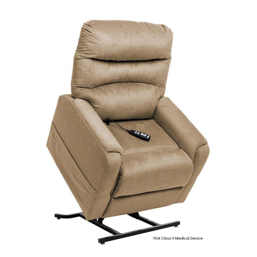 Mega Motion MM-3601 Trio Invigorate 3 Position Lift Chair in Stone color lift position