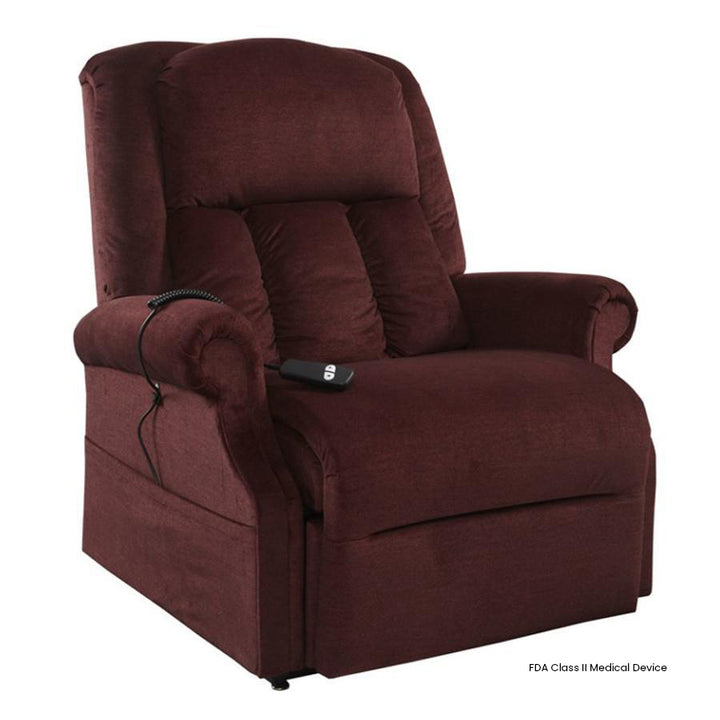 Ultimate Power Recliner Lunar HD NM-7001 3 Position Lift Chair in Brodeaux color from Wish Rock Relaxation