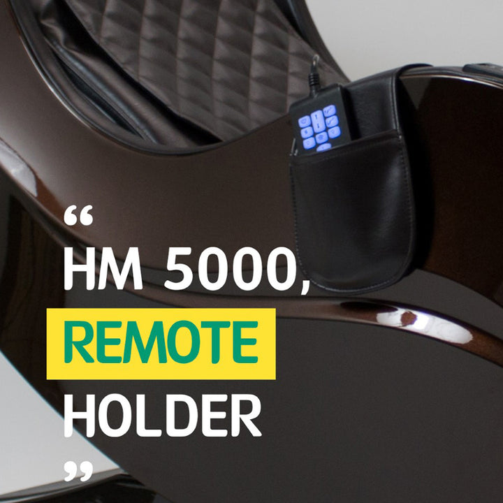 Kahuna HM-5000 massage chair leather remote holder pocket from Wish Rock Relaxation.