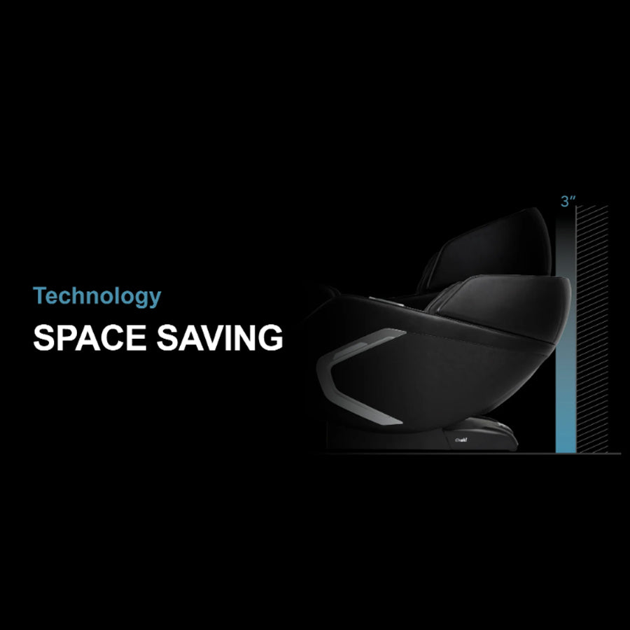 Osaki OS-Pro 4D Encore Massage Chair in black with 3-inch space-saving recline from Wish Rock Relaxation