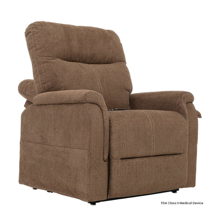 Mega Motion MM-3620 Trio Invigorate Dynamo Lift Chair in Leather color upright sitting position