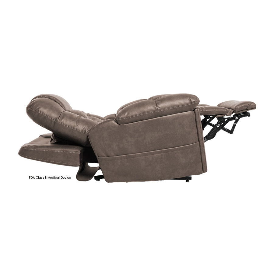Mega Motion MM-8945 iNFI IMMERSE Lift Chair in cappuccino fully reclined for infinite position support