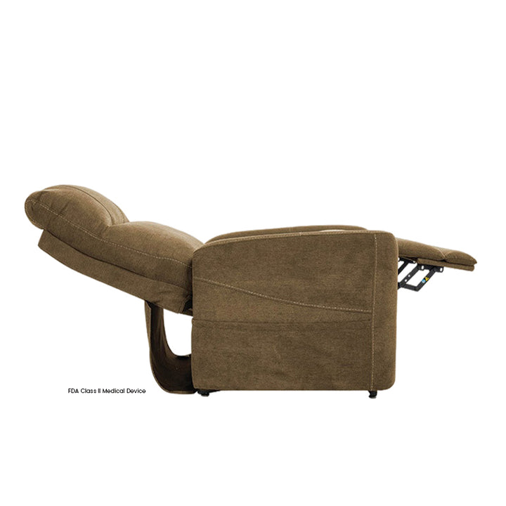 Mega Motion MM-3615 Trio Invigorate 3 Position Lift Chair in Earth color full reclined position