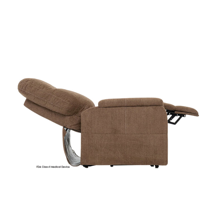 Mega Motion MM-3620 Trio Invigorate Dynamo Lift Chair in Leather color full  Reclined position