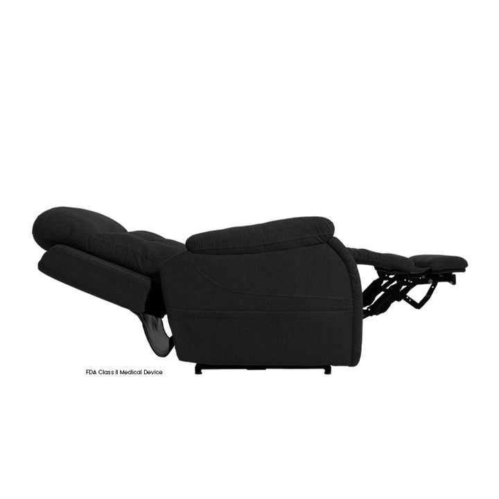 Mega Motion MM-3712 iNFI Elite Infinite Position Lift Chair in Ebony color full Reclined position