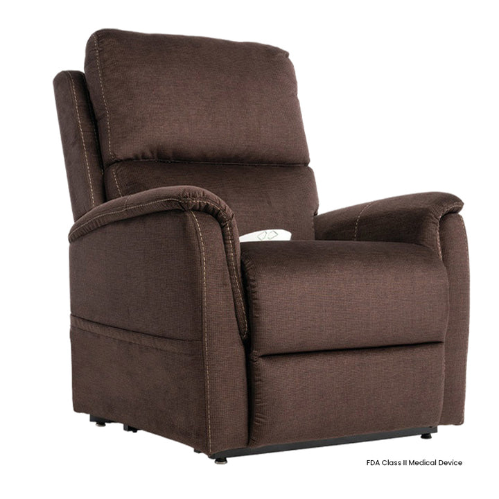 Mega Motion MM-3605 Trio Mezzo 3-Position Lift Chair in Java color upright sitting position