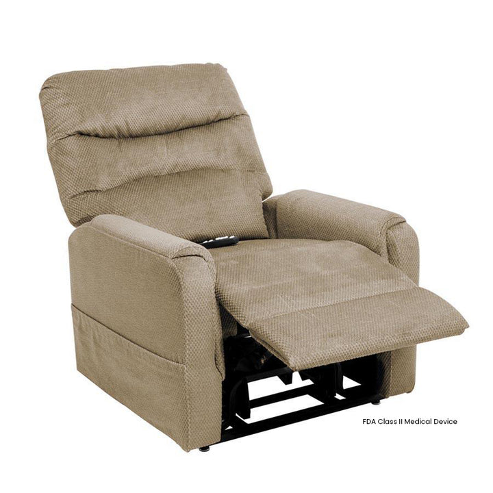 Mega Motion MM-3601 Trio Invigorate 3 Position Lift Chair in Stone color reclined position