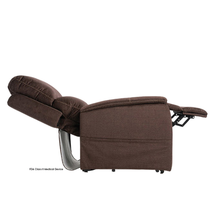 Mega Motion MM-3605 Trio Mezzo 3-Position Lift Chair in Java color full  Reclined position