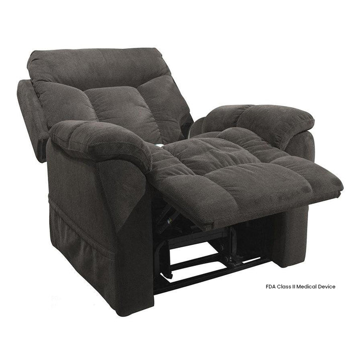 Mega Motion MM-5300 Domain Large 3 Position Lift Chair in Iron color full reclined position