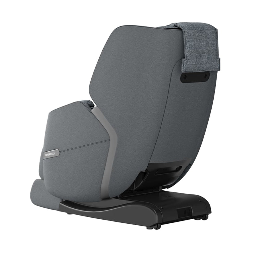 Positive Posture Solara Massage Chair in pewter with back panel and base detail