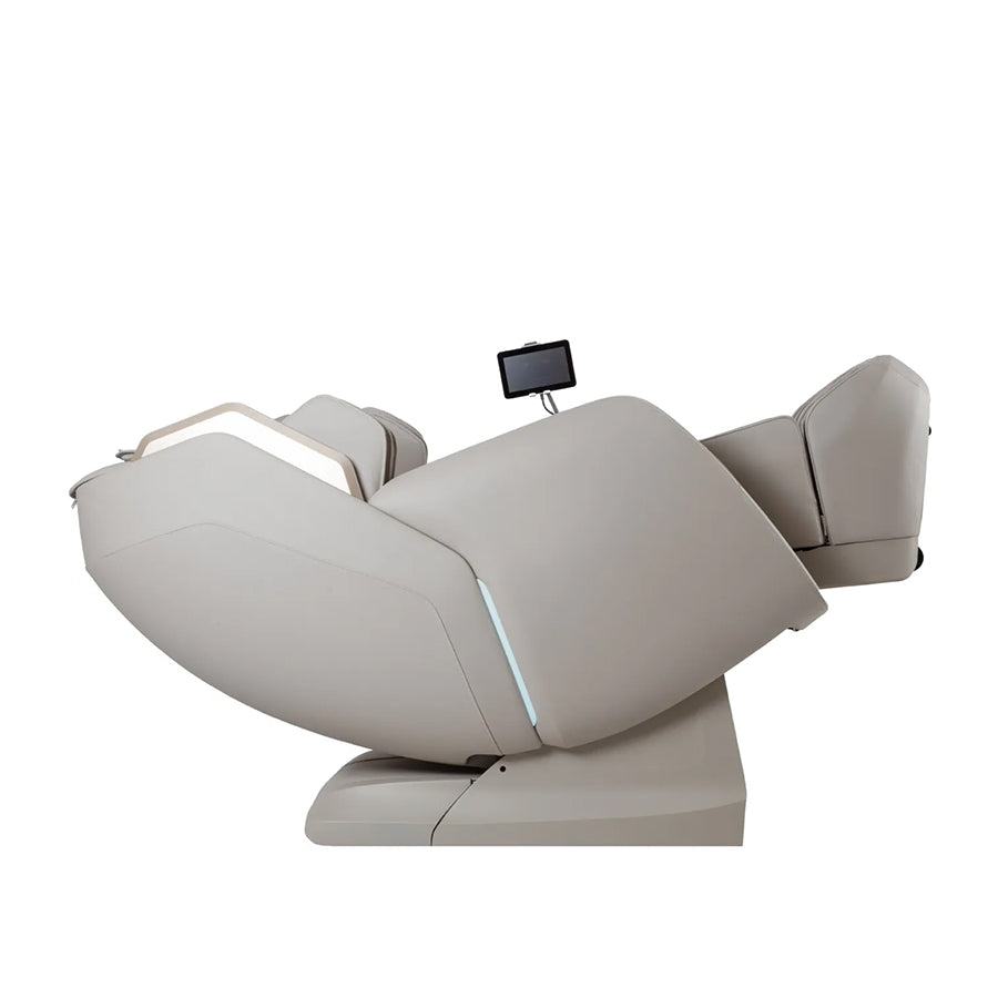 Osaki Atlas XL 4D Massage Chair - Zero Gravity in taupe positioning to remvoe all the pressure from your spine.