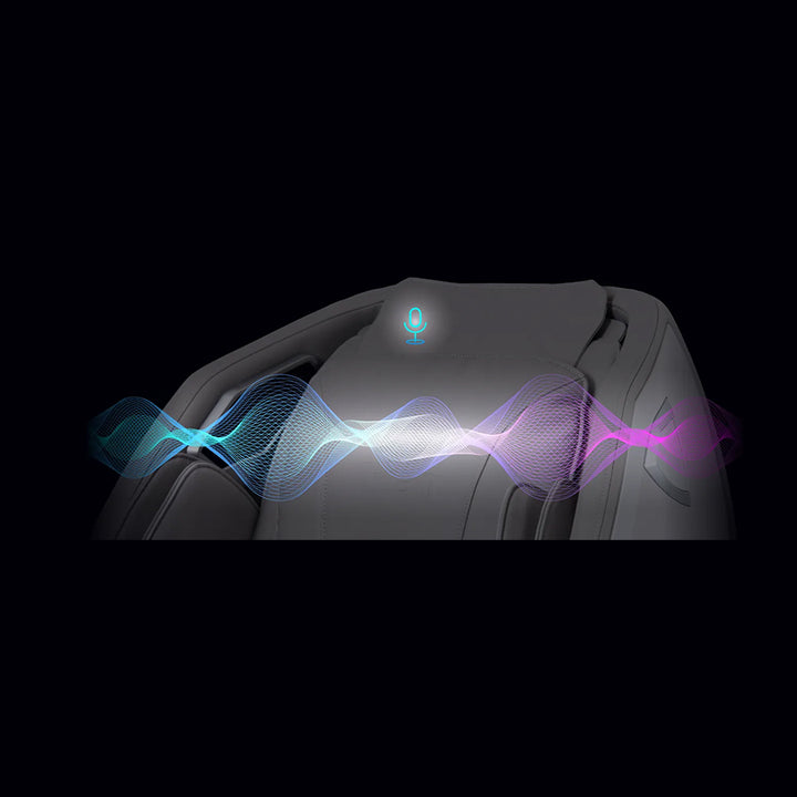 Titan 4D Advent Massage Chair with built-in voice control and animated soundwave interface