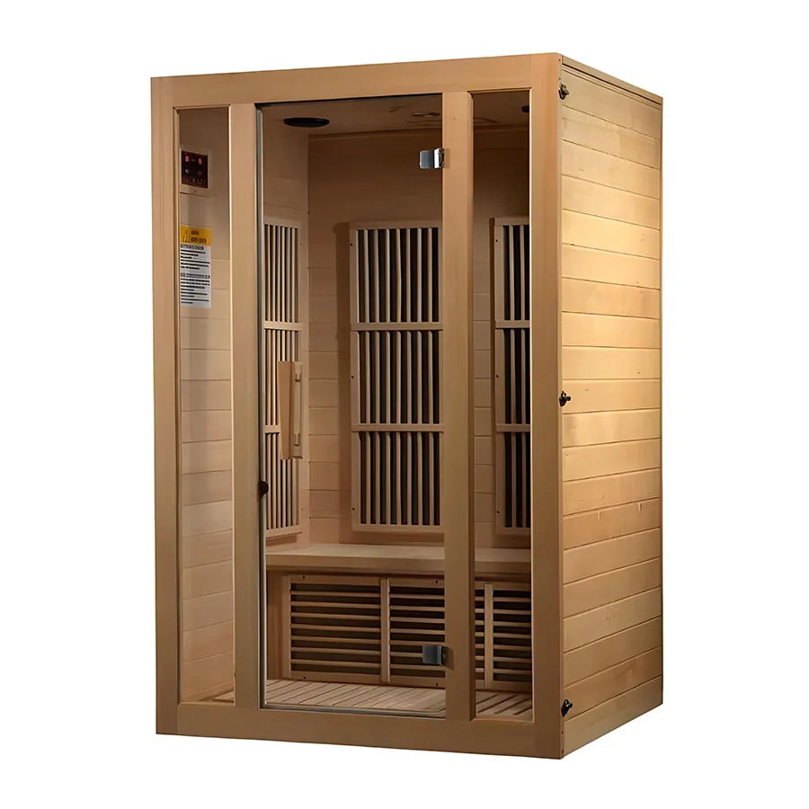 Maxxus "Seattle" 2 person Low EMF FAR Infrared Sauna - Canadian Hemlock - Wish Rock Relaxation