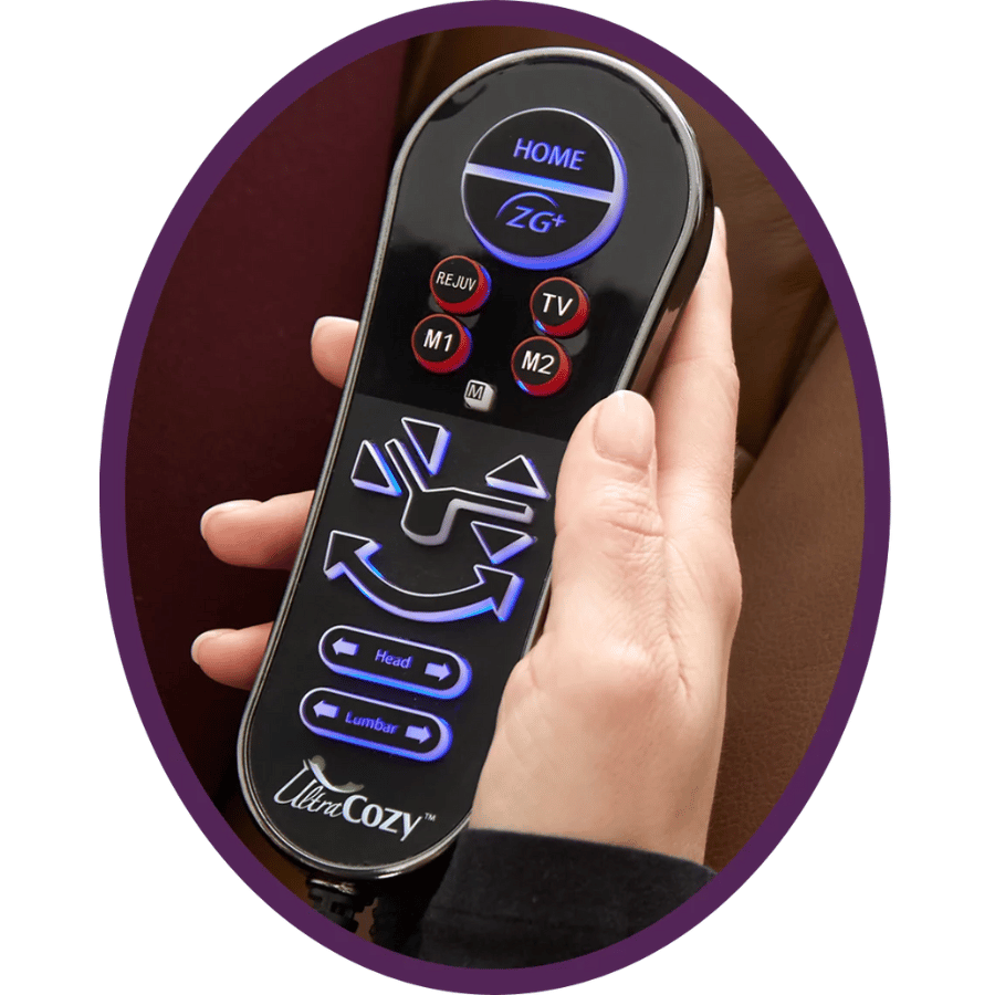 UltraCozy UC677 Large by UltraComfort™ 5-Zone Power Recliner - AutoDrive remote