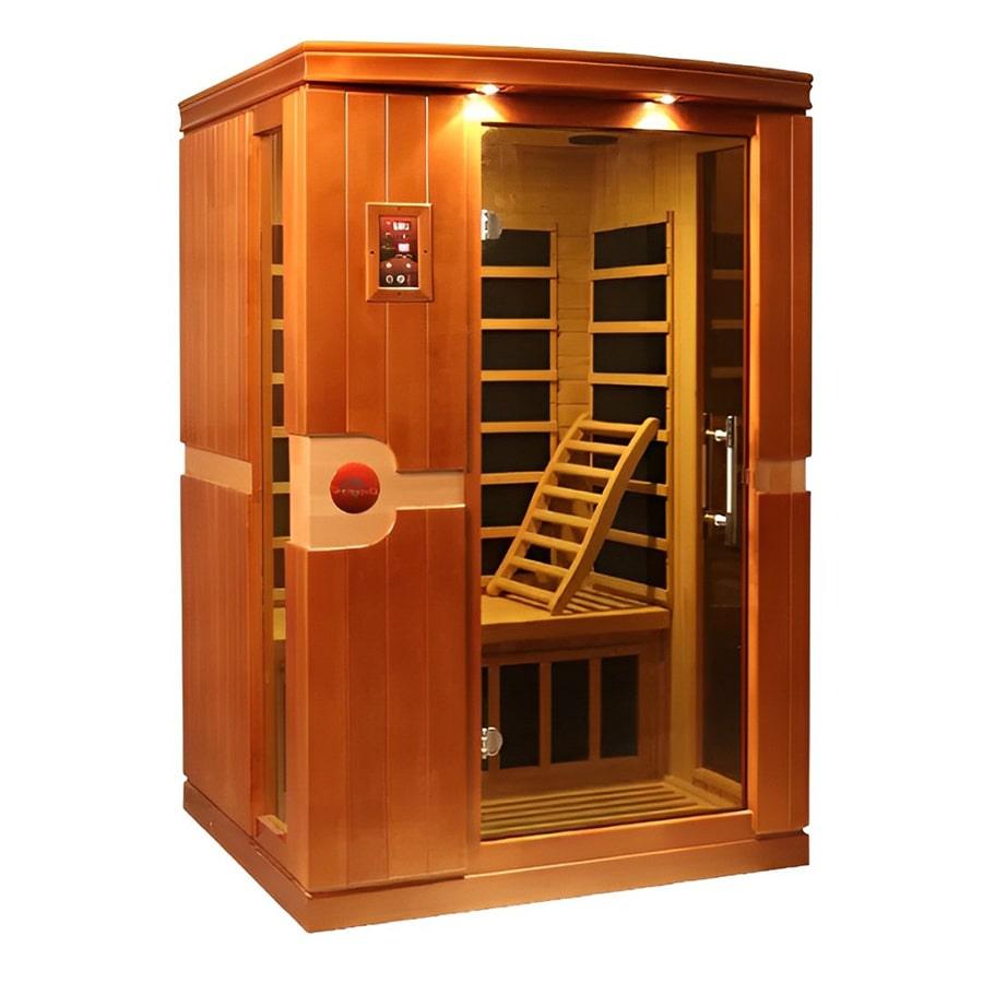 Venice 2 Person Low EMF FAR Infrared Sauna - Canadian Hemlock - Wish Rock Relaxation