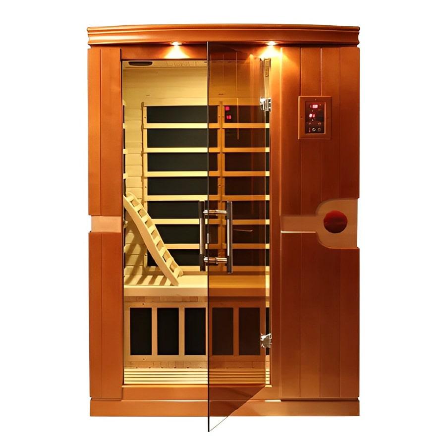 Venice 2 Person Low EMF FAR Infrared Sauna - Canadian Hemlock - Wish Rock Relaxation