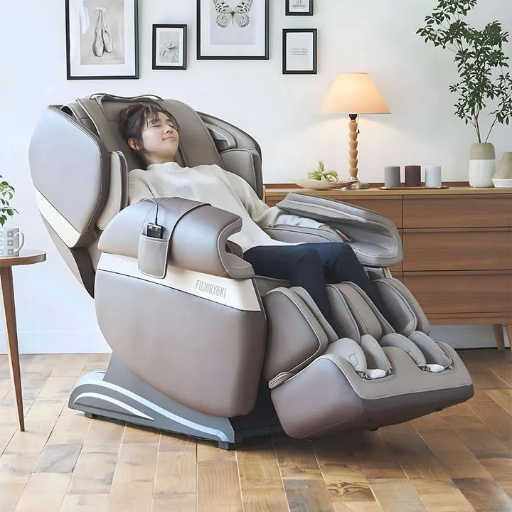 Fujiryoki Calm Plus 4D Massage Chair - Lifestyle w/ person