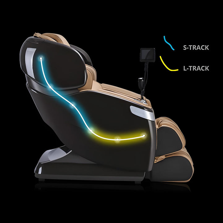 Ogawa Master Drive AI 2.0 4D Massage Chair (OG 8801) showing SL-Track providing extensive massage coverage.