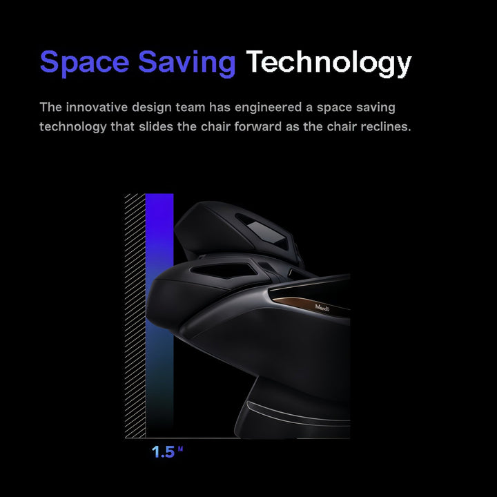 Osaki OS-Pro Yamato Massage Chair reclines fully with only 1.5 inches of wall clearance.