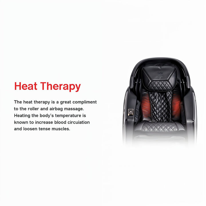 Osaki OS-Pro Yamato Massage Chair with red-lit lumbar zones for targeted back heat therapy.