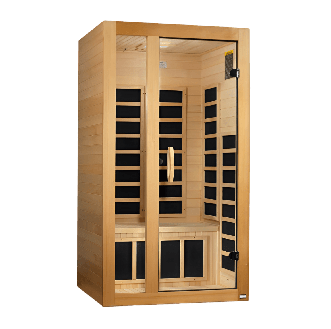 Gracia 1-2 Person Low EMF FAR Infrared Sauna - Canadian Hemlock - Wish Rock Relaxation