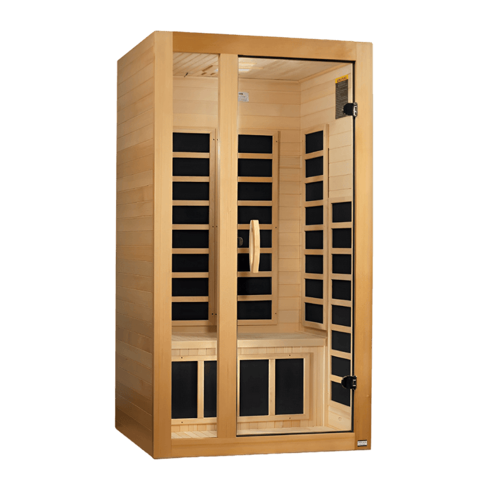 Gracia 1-2 Person Low EMF FAR Infrared Sauna - Canadian Hemlock - Wish Rock Relaxation